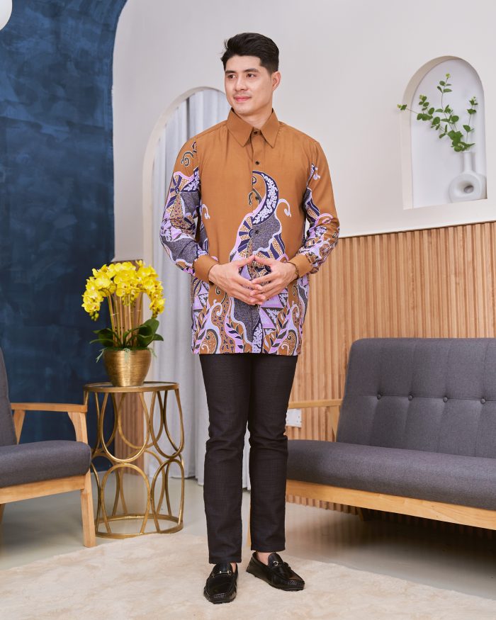 Kemeja Batik Sultan - Sumatera Coffee Brown - Image 3