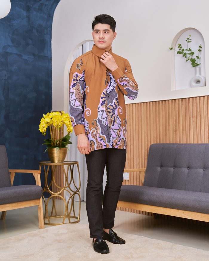 Kemeja Batik Sultan - Sumatera Coffee Brown - Image 2