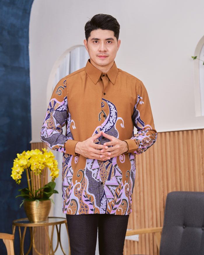 Kemeja Batik Sultan - Sumatera Coffee Brown - Image 5