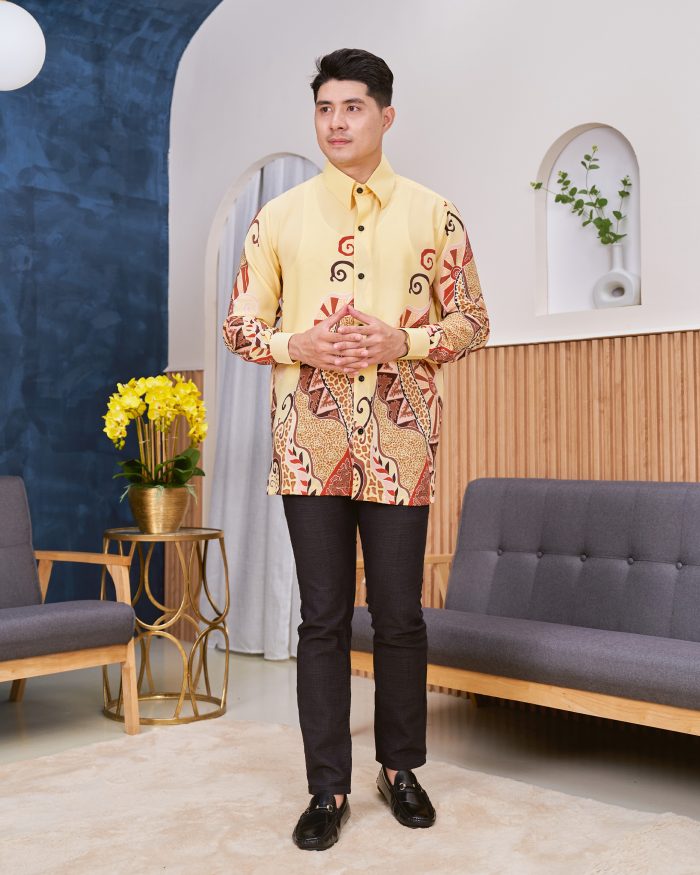 Kemeja Batik Sultan - Sumatera Pastel Yellow