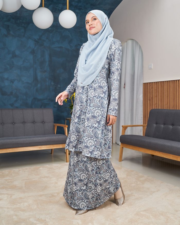 Baju Kurung Pahang Laura Printed 11.0 - Embun Bayu