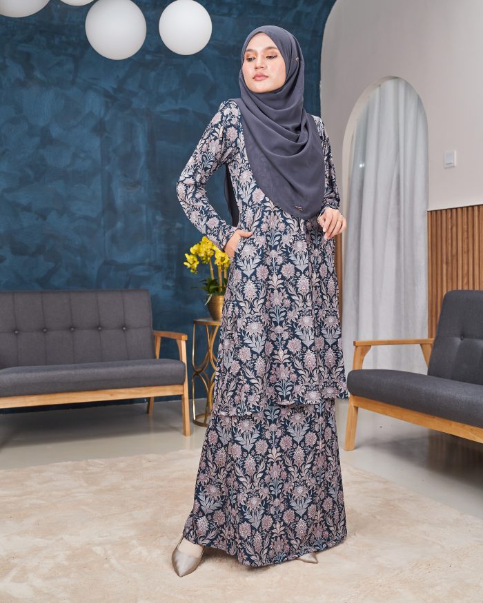 Baju Kurung Pahang Laura Printed 11.0 - Puspa Cloves