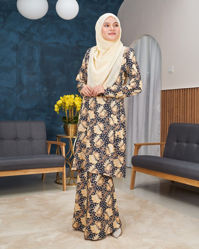 Baju Kurung Pahang Laura Printed 11.0 - Sunny Dots