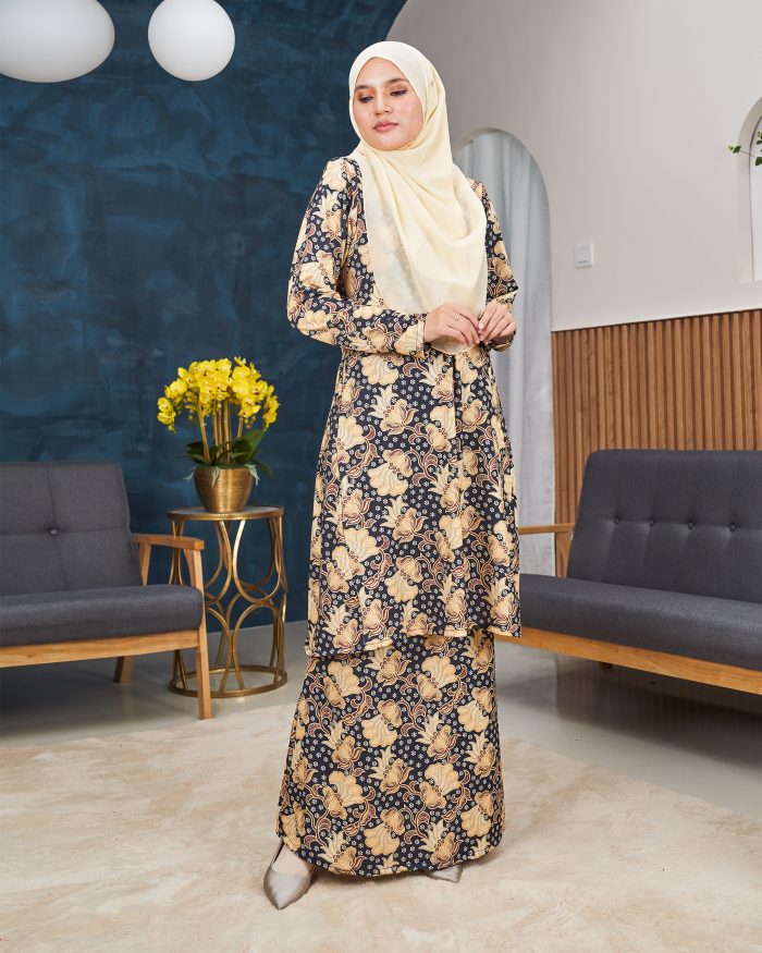 Baju Kurung Pahang Laura Printed Kids 11.0 - Sunny Dots - Image 3