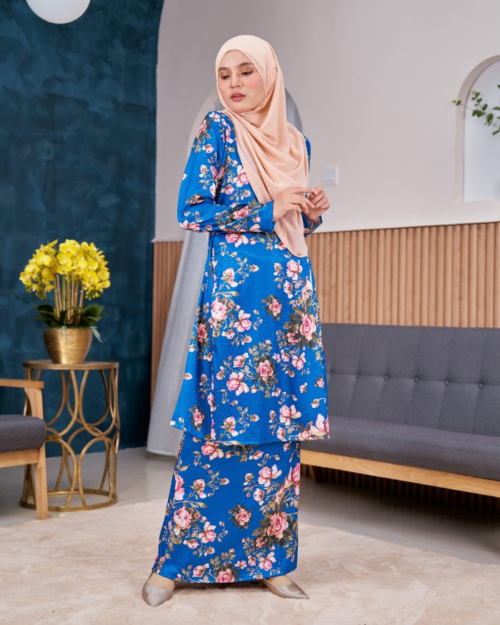 Baju Kurung Pahang Sarina - Azure Blue