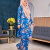 Baju Kurung Pahang Sarina - Azure Blue - Image 2