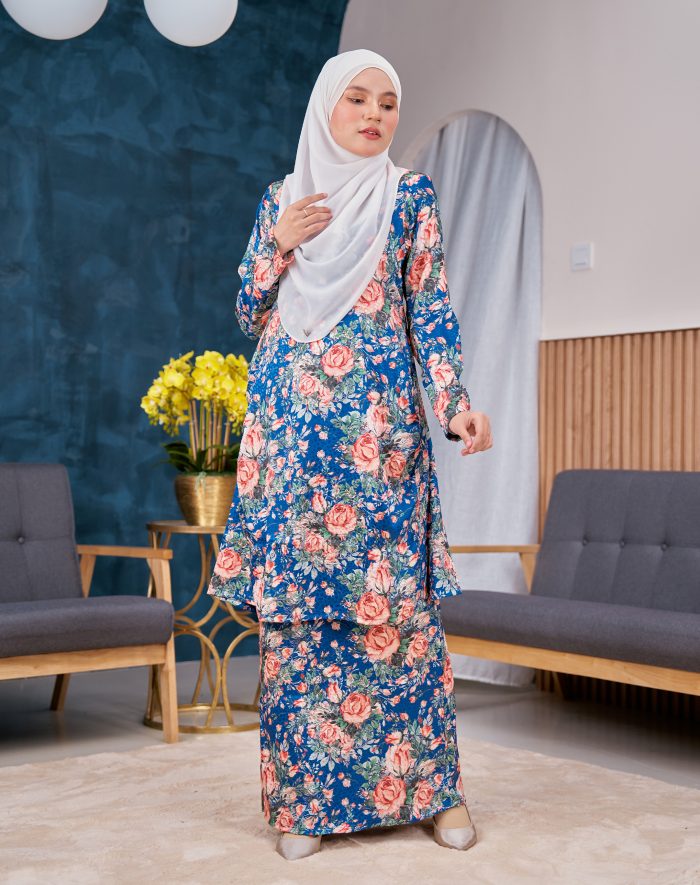 Baju Kurung Pahang Sarina - Rosie Blue