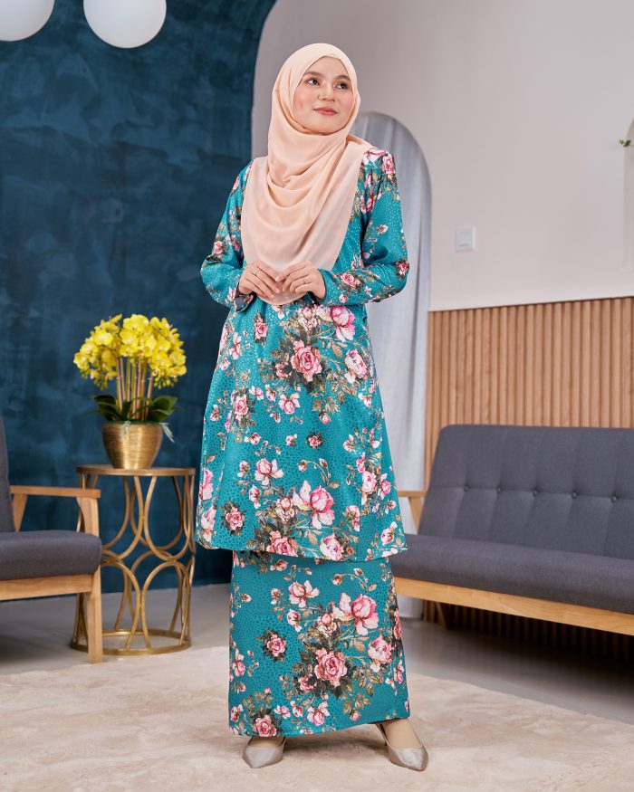 Baju Kurung Pahang Sarina - Turquoise