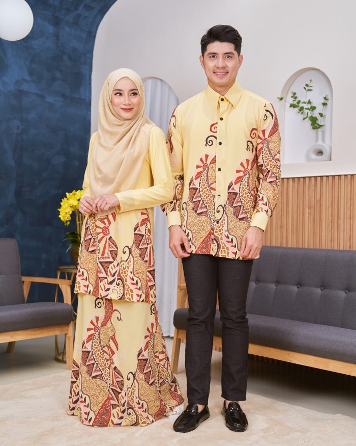 Kemeja Batik Sultan - Sumatera Pastel Yellow - Image 6