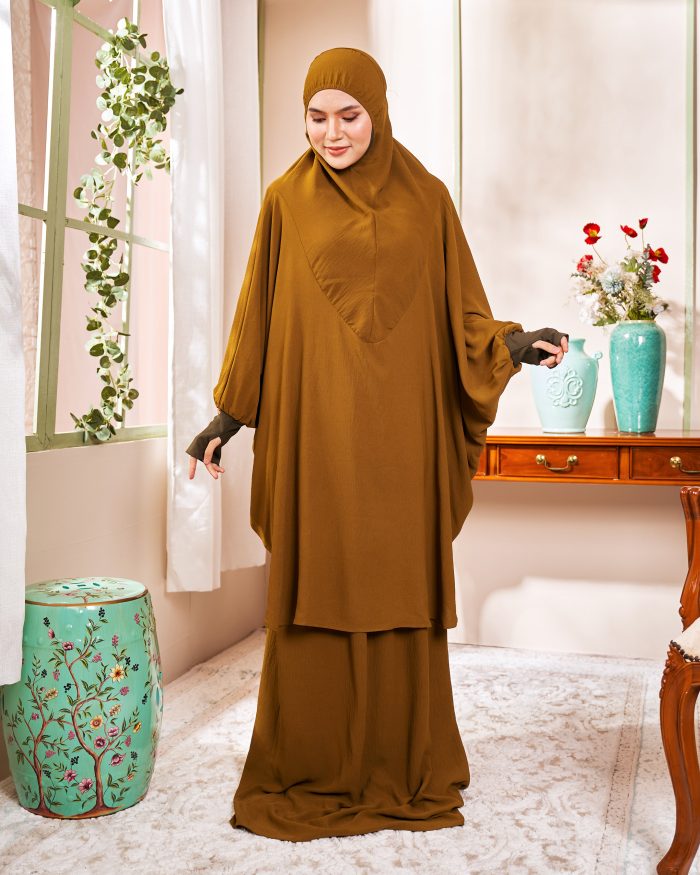 Telekung Larifah - Antique Moss - Image 3