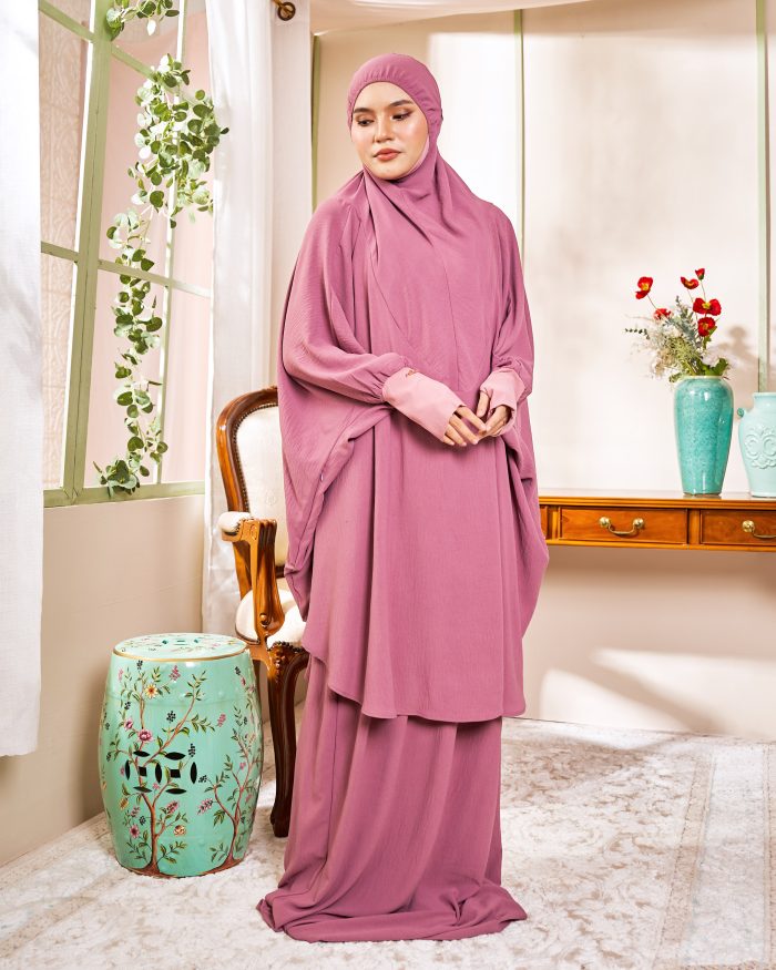 Telekung Larifah - Orchid Purple - Image 4