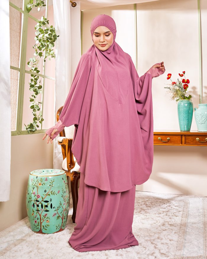 Telekung Larifah - Orchid Purple - Image 3