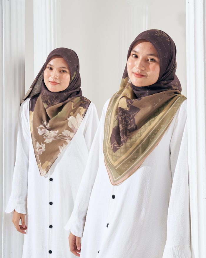 Tudung Bawal Cotton Voile Aidilfitri - Hearty Brown - Image 4