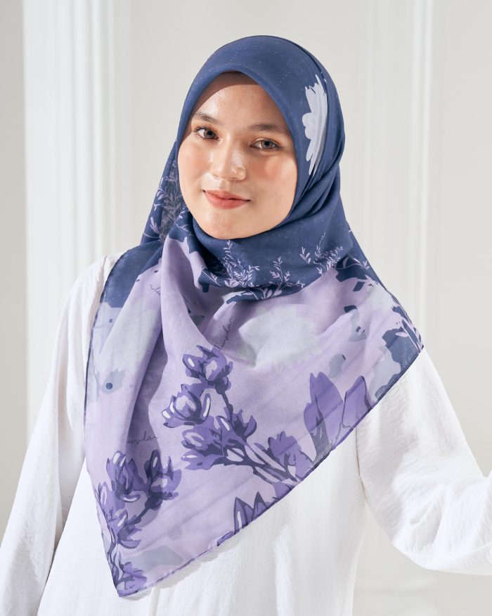 Tudung Bawal Cotton Voile Aidilfitri - Iris Vendetta - Image 2