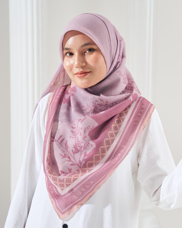 Tudung Bawal Cotton Voile Aidilfitri - Jolly Pink