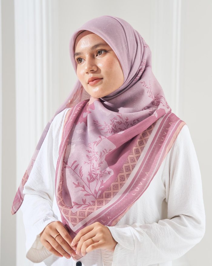 Tudung Bawal Cotton Voile Aidilfitri - Jolly Pink - Image 3