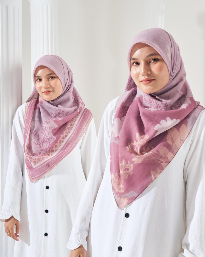 Tudung Bawal Cotton Voile Aidilfitri - Jolly Pink - Image 5