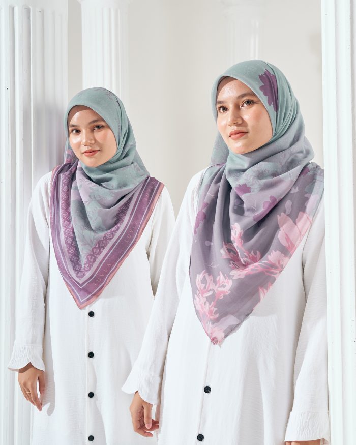 Tudung Bawal Cotton Voile Aidilfitri - Minty Sugar - Image 5