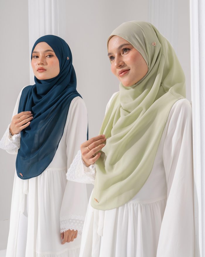 Tudung Sarung Instant Chiffon Lustia (XL) - Soft Lavender - Image 5