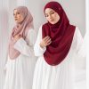 Tudung Sarung Instant Chiffon Lustia (L) - Mahogany Brown - Image 5