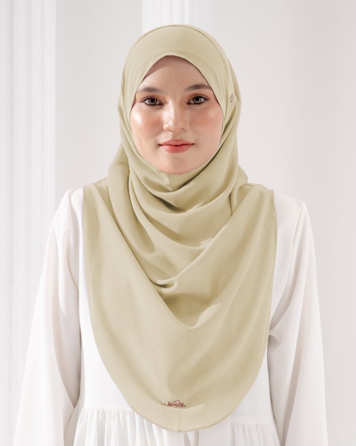 Tudung Sarung Instant Chiffon Lustia (L) - Corn Yellow - Image 2