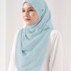 Tudung Sarung Instant Chiffon Lustia (L) - Glacier Blue