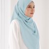 Tudung Sarung Instant Chiffon Lustia (L) - Glacier Blue - Image 3