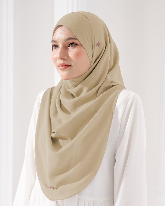 Tudung Sarung Instant Chiffon Lustia (L) - Pine Nude