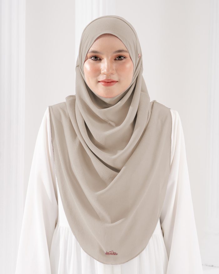Tudung Sarung Instant Chiffon Lustia (XL) - Browish - Image 2
