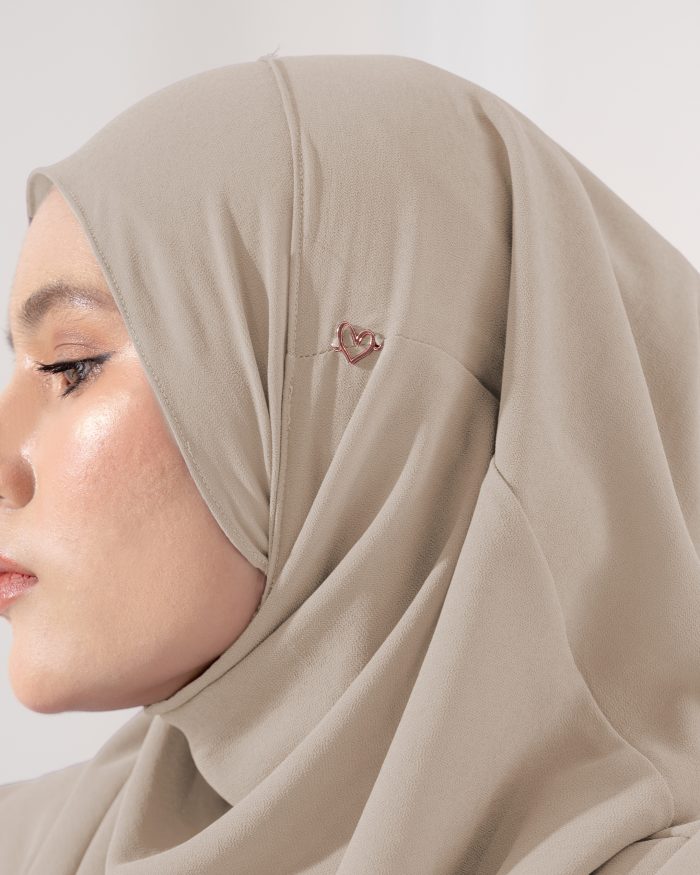 Tudung Sarung Instant Chiffon Lustia (XL) - Browish - Image 4