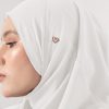 Tudung Sarung Instant Chiffon Lustia (XL) - Off White - Image 4