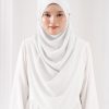 Tudung Sarung Instant Chiffon Lustia (XL) - Off White - Image 2