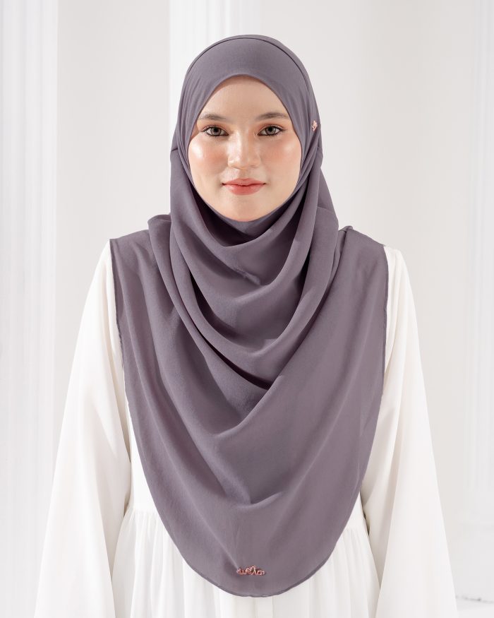 Tudung Sarung Instant Chiffon Lustia (XL) - Purple Haze - Image 2