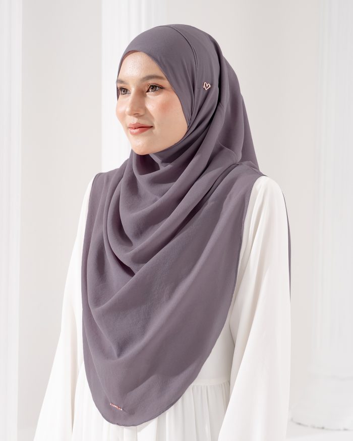 Tudung Sarung Instant Chiffon Lustia (XL) - Purple Haze