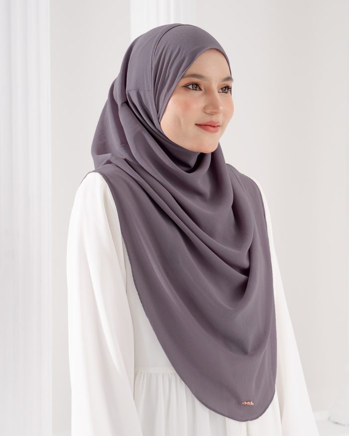 Tudung Sarung Instant Chiffon Lustia (XL) - Purple Haze - Image 3