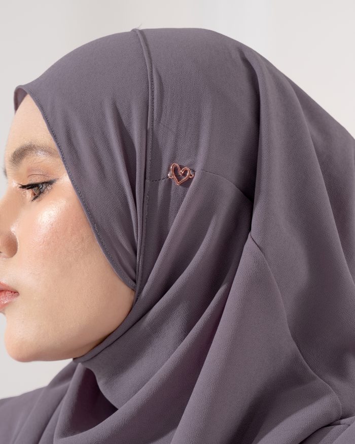 Tudung Sarung Instant Chiffon Lustia (XL) - Purple Haze - Image 4