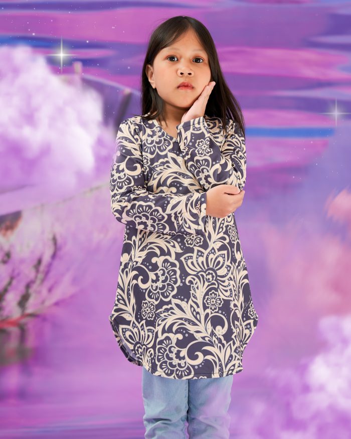 Blouse Printed Lika Kids - Seri Grey - Image 4