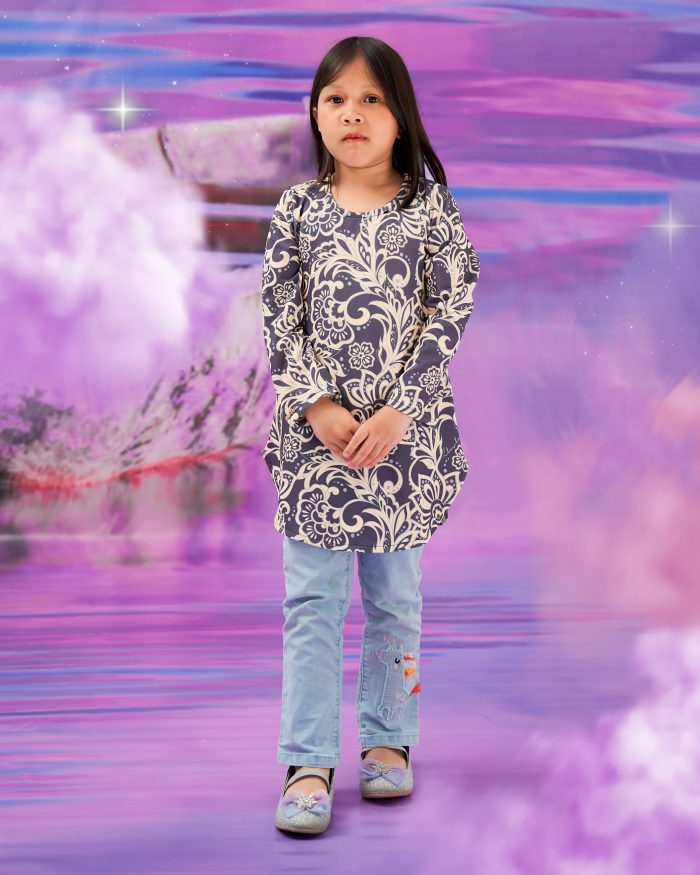 Blouse Printed Lika Kids - Seri Grey - Image 2