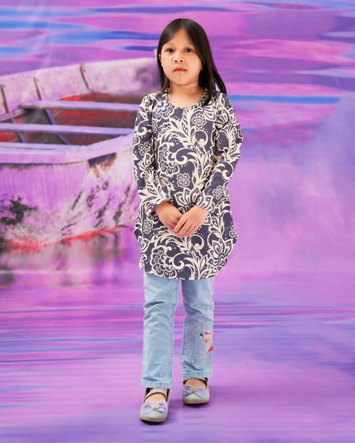Blouse Printed Lika Kids - Seri Grey - Image 3