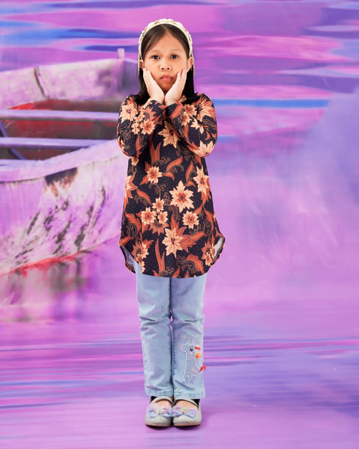 Blouse Printed Lika Kids - Akasia Black