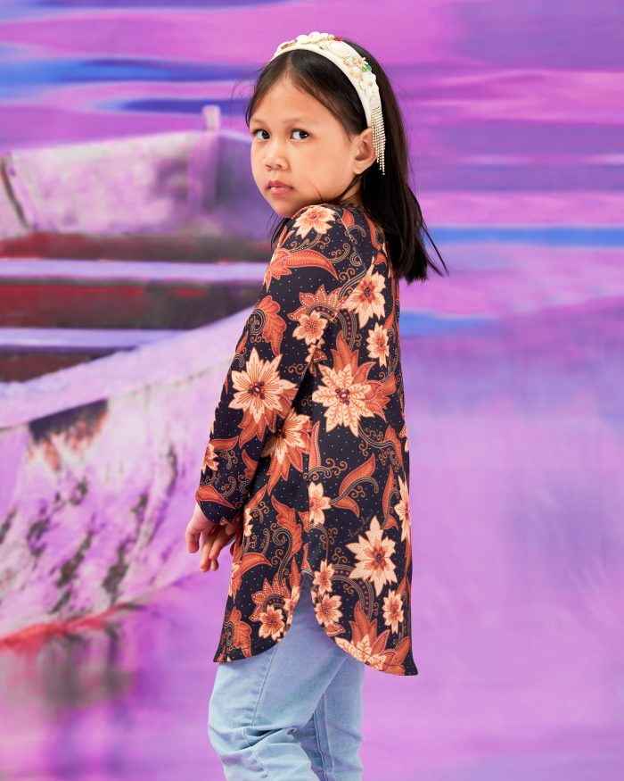 Blouse Printed Lika Kids - Akasia Black - Image 4