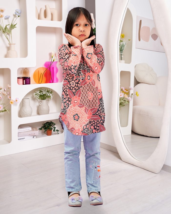 Blouse Printed Lika Kids - Charming Pink