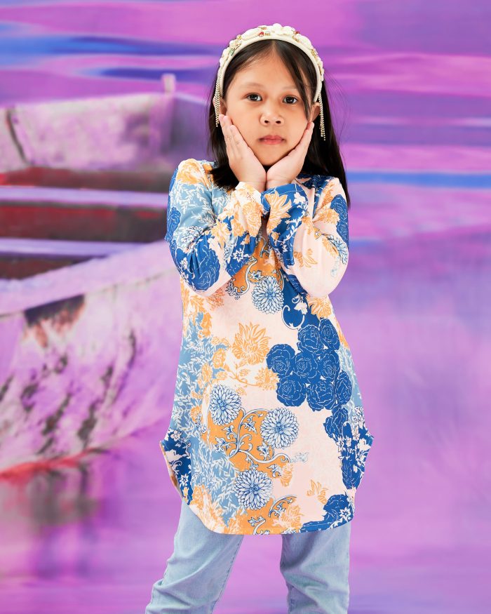Blouse Printed Lika Kids - Kailyn Blue - Image 2