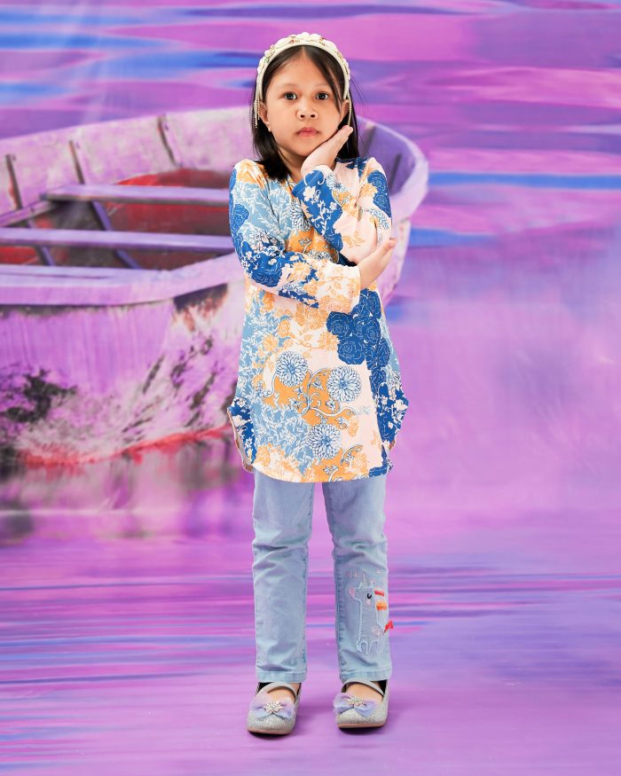 Blouse Printed Lika Kids - Kailyn Blue