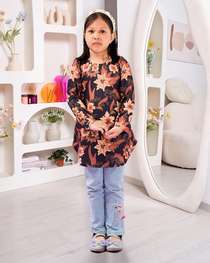 Blouse Printed Lika Kids - Akasia Black