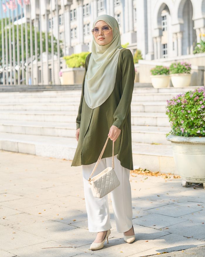 Blouse Syaza 2.0 - Olive Green - Image 2