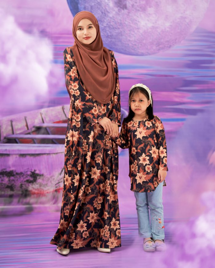 Blouse Printed Lika Kids - Akasia Black - Image 6