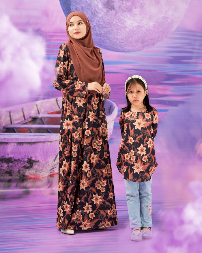 Blouse Printed Lika Kids - Akasia Black - Image 7