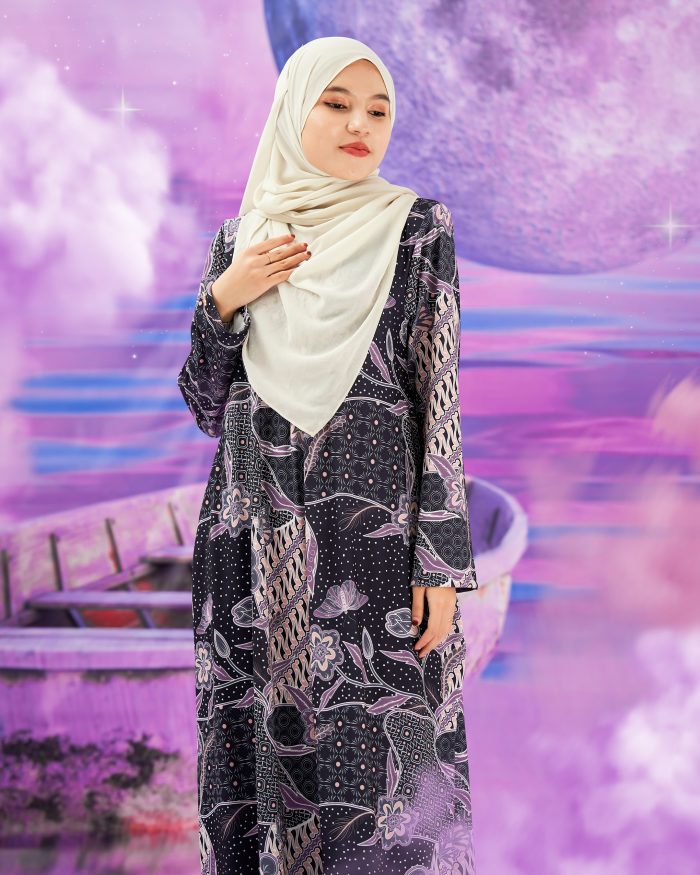 Dress Printed Lisa - Suria Lavender - Image 2