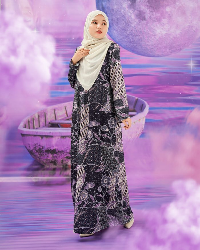 Dress Printed Lisa - Suria Lavender - Image 3